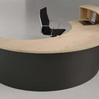 Curved Reception desk for hospital - Foront office desk for office