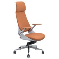 Premium Leather TVR 047 Executive Chair with ergonomic design and luxurious finish in a modern office setting