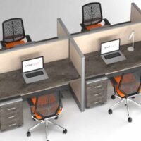 Aqua (A) 4 Cluster Acoustic Workstation