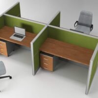 Aqua (B) 4 Cluster Acoustic Workstation