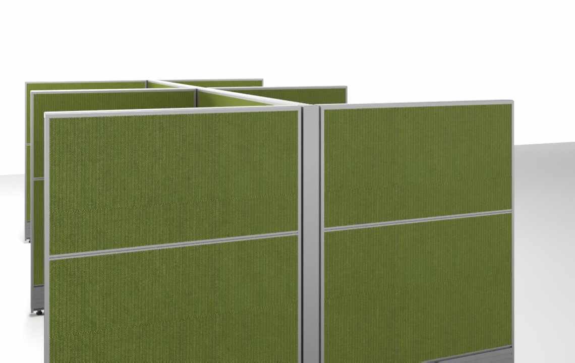 Aqua (B) 4 Cluster Acoustic Workstation