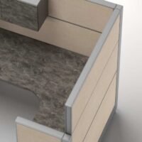 Aqua (A) Single L Shaped Acoustic Workstation