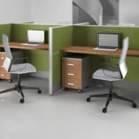 Aqua (B) 4 Cluster Acoustic Workstation