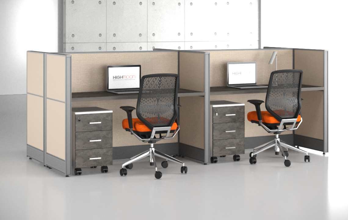 Aqua (A) 4 Cluster Acoustic Workstation