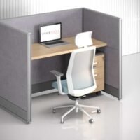 Aqua (B) Single Acoustic Workstation | Highmoon Office Furniture Aqua (B) Single Acoustic Workstation