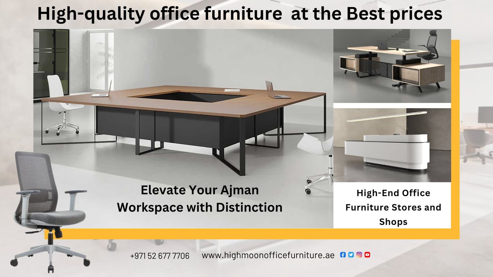 High-End Office Furniture Stores and Shops in Ajman