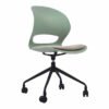 VIS Chair with Wheels: Ergonomic office chair with adjustable lumbar support, seat height, and smooth-rolling wheels for comfort and style.