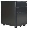 Steel Mobile Pedestal - Black