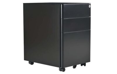 Steel Mobile Pedestal - Black