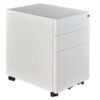 Steel Mobile Pedestal - White