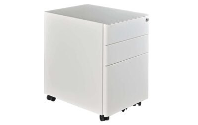 Steel Mobile Pedestal - White