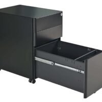 Steel Mobile Pedestal - Black Steel Mobile Pedestal - Black