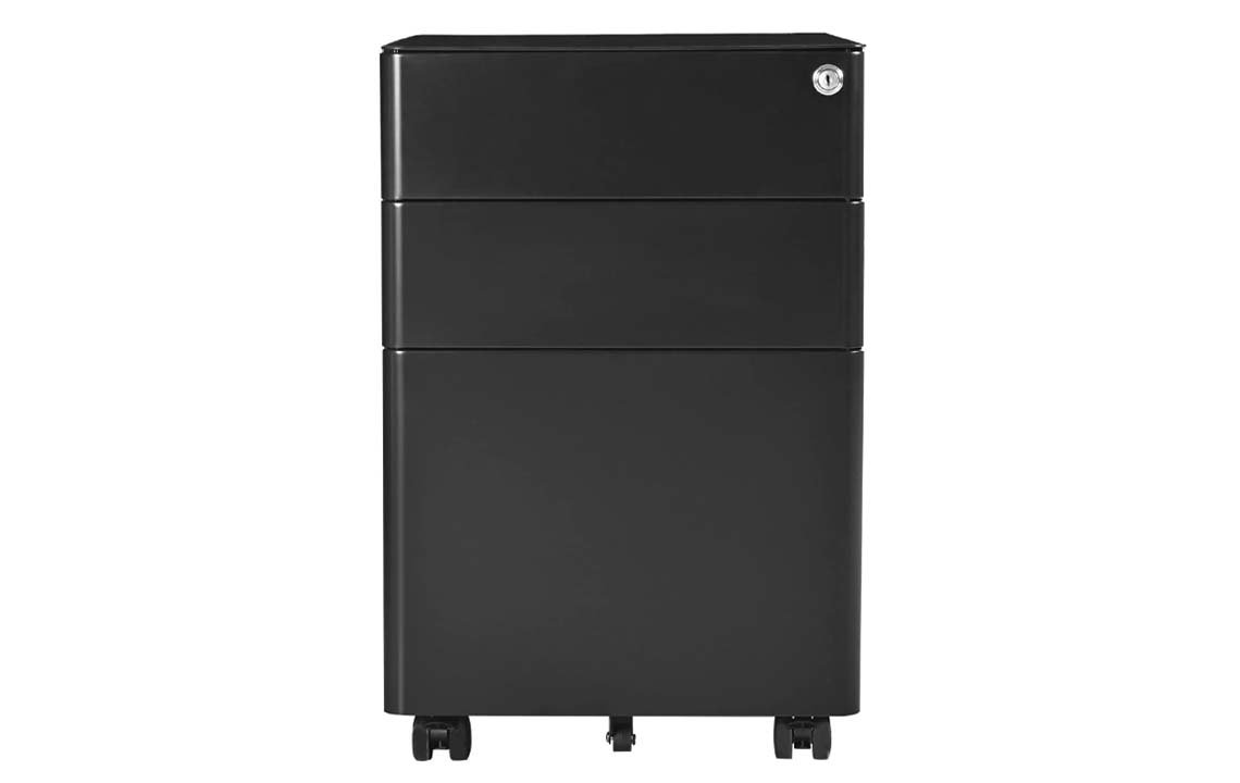 Steel Mobile Pedestal - Black Steel Mobile Pedestal - Black