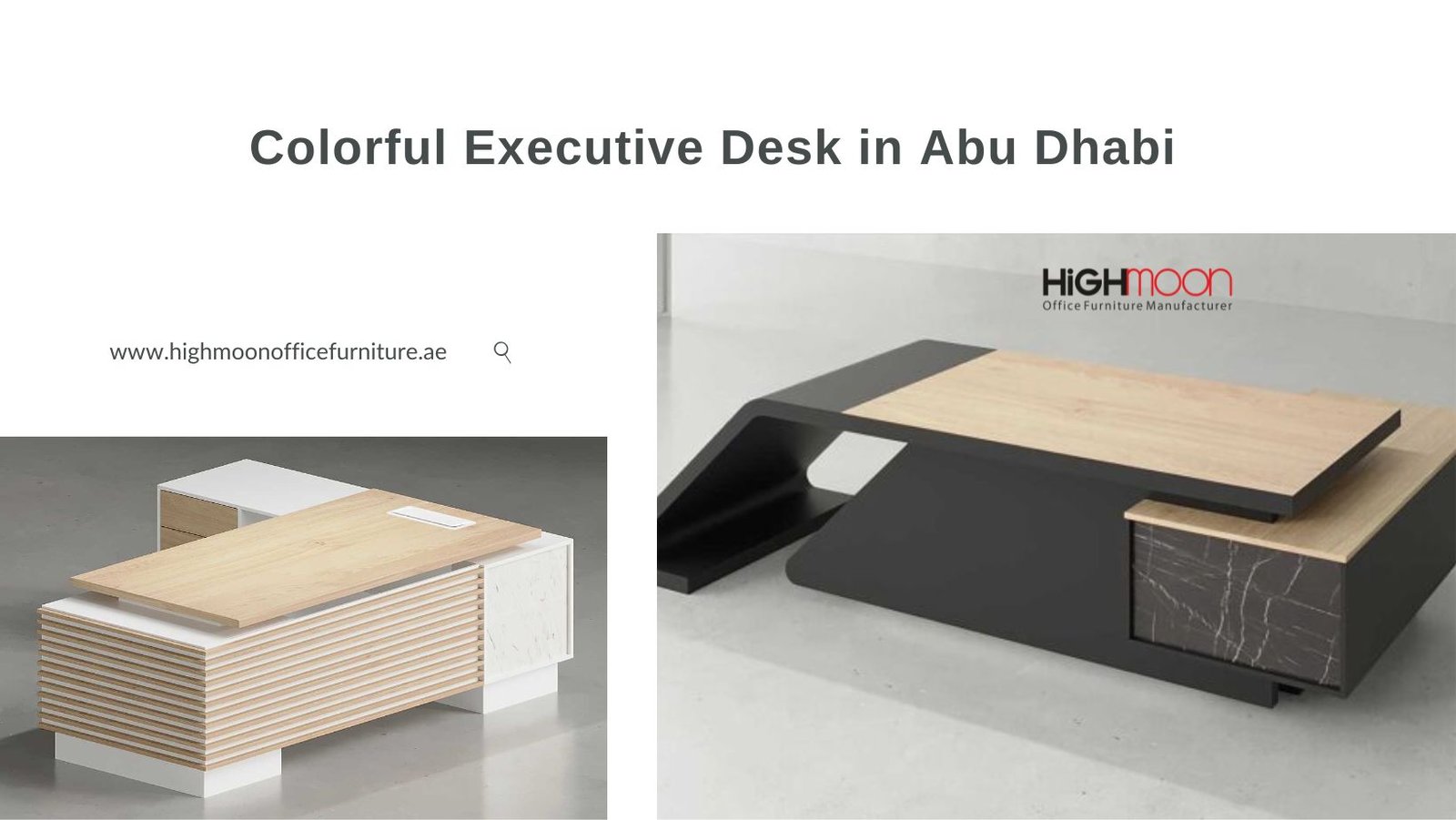 Modern executive desk with vibrant color options in Abu Dhabi