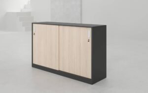 Sync Low Height Sliding Door Cabinet - Highmoon Office Furniture in Dubai