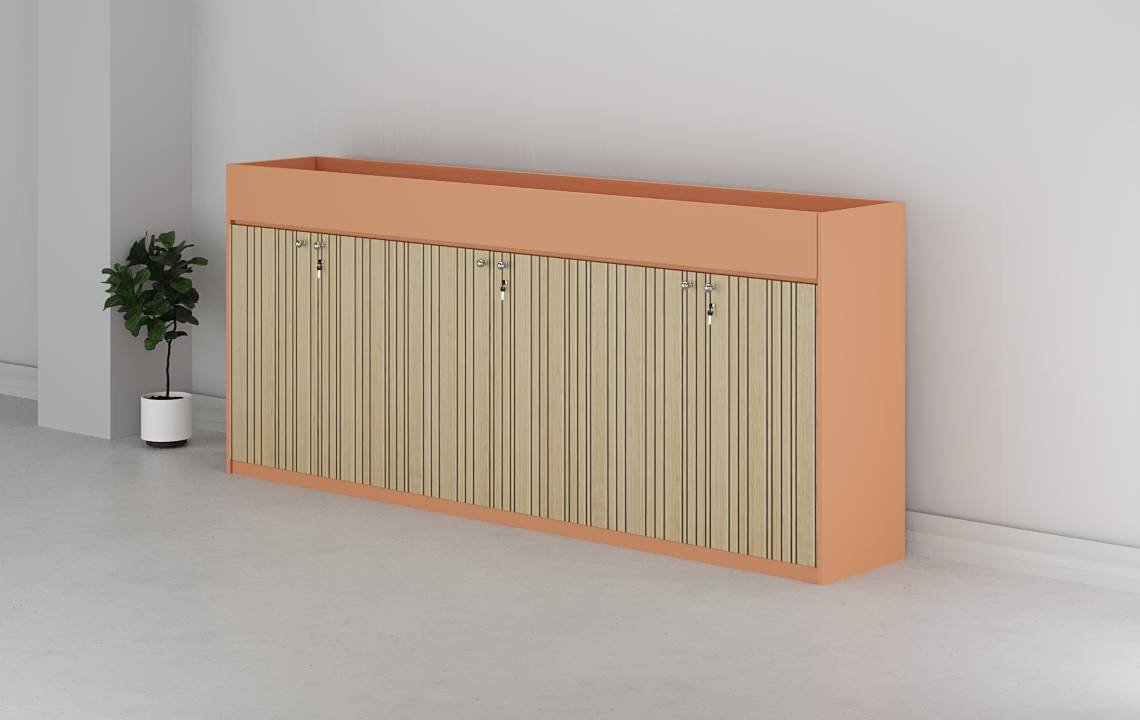 Cube Low Height 6 Door Planter Cabinet