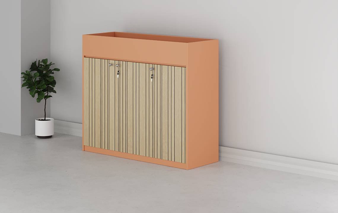 Cube Low Height 3 Door Planter Cabinet Cube Low Height 3 Door Planter Cabinet