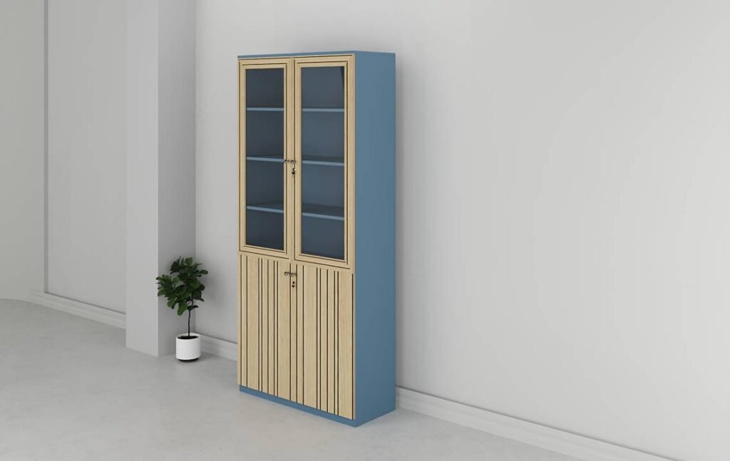 Cube Full Height Glass Door Cabinet - Highmoon Office Furniture in Dubai