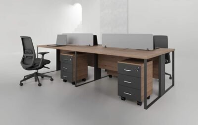 Sync 4 Cluster Workstation.This table is crafted with environmentally friendly & Scratch-resistant Wood