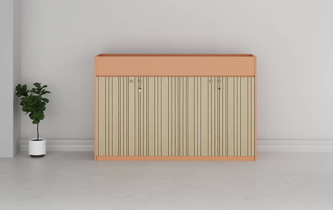 Cube Low Height 4 Door Planter Cabinet