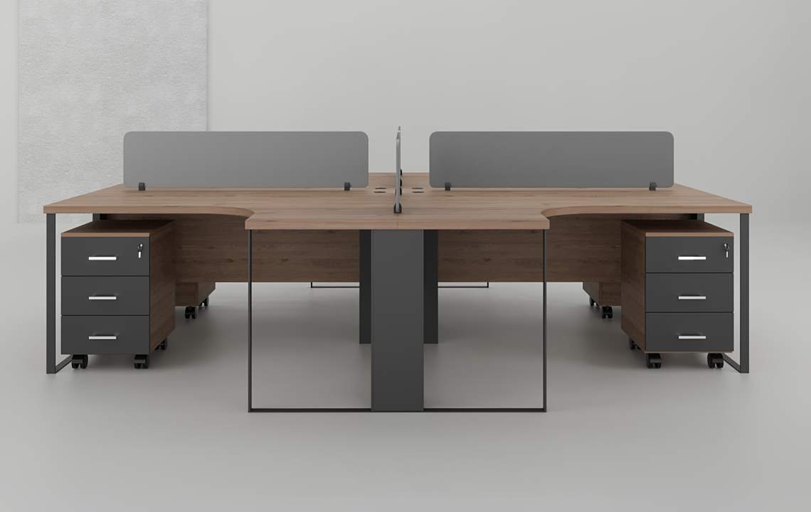 Sync 4 Cluster L Shaped Workstation Sync 4 Cluster L Shaped Workstation