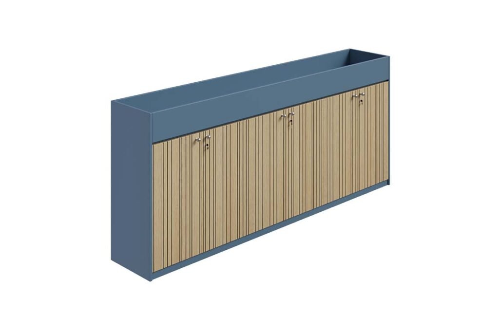 Cube Low Height 6 Door Planter Cabinet