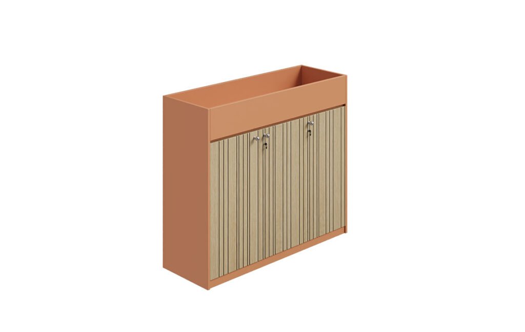 Cube Low Height 3 Door Planter Cabinet