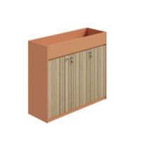 Cube Low Height 3 Door Planter Cabinet Cube Low Height 3 Door Planter Cabinet