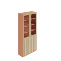 Cube Full Height Glass Door Cabinet