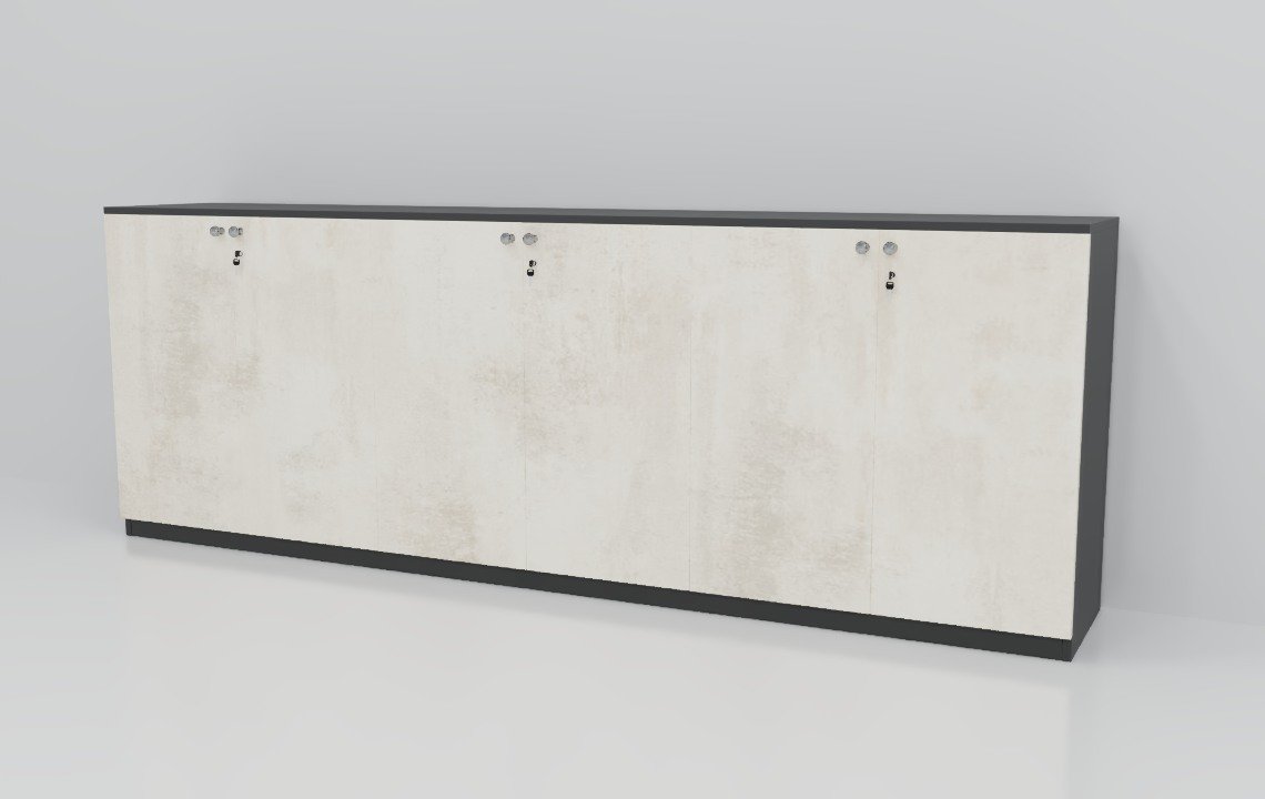 Jade Low Height 6 Door Cabinet