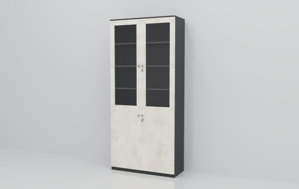 Jade Full Height Glass Door Cabinet