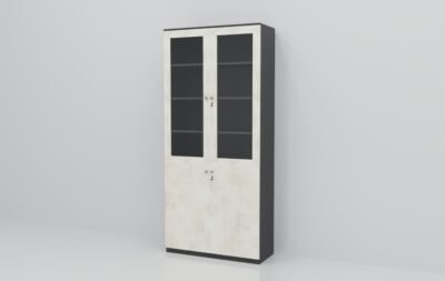 Jade Full Height Glass Door Cabinet