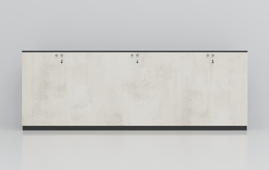 Jade Low Height 6 Door Cabinet