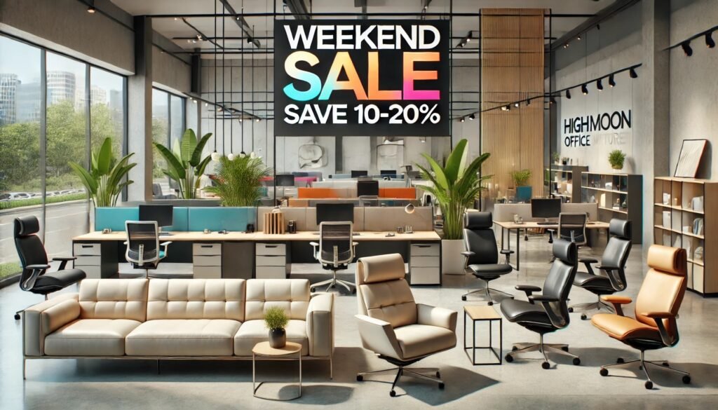 Highmoon Office Furniture Weekend Sale in Dubai, Sharjah, Abu Dhabi, and GCC - Save up to 20% on Modern, Luxury & Custom Office Furniture