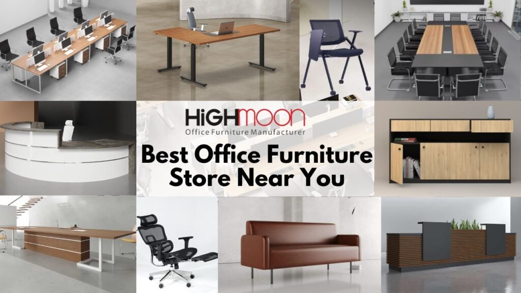 Office Furniture Near Me. Looking for office furniture near you? Visit Highmoon’s Dubai showroom or shop online for a wide range of modern office furniture solutions.
