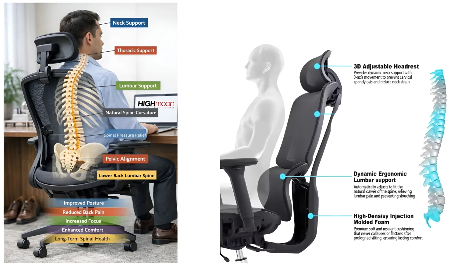 benfit of ergonomic chair by highhmoon office furniture