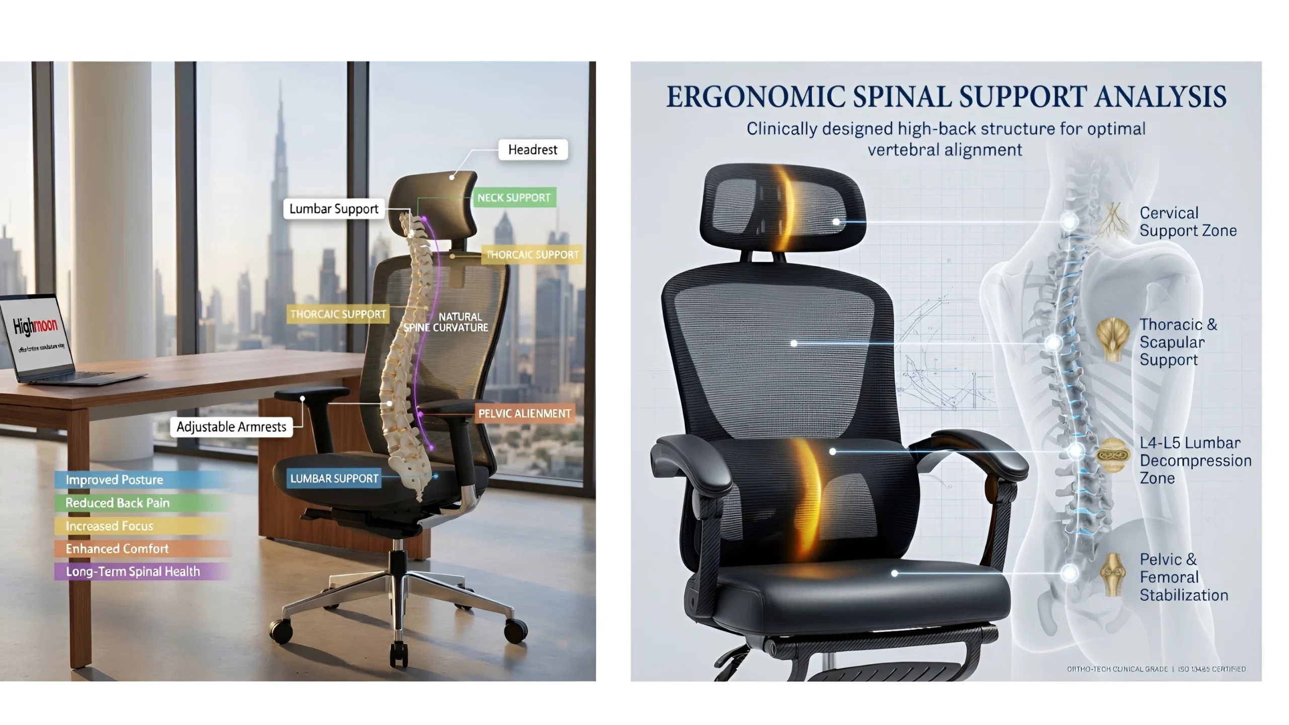clinacally designed office chair ergonomic office chair