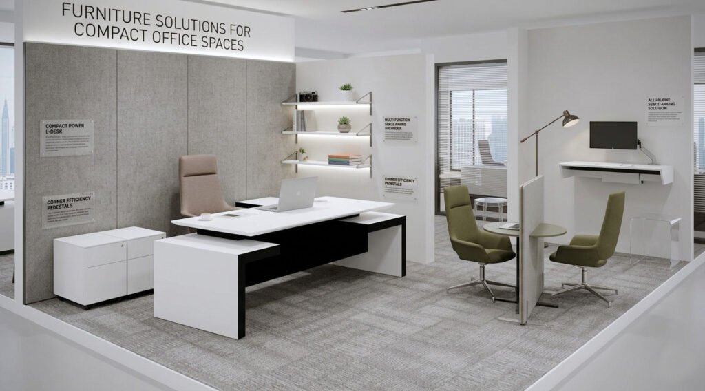 Office furniture for small spaces in UAE – modern compact desks and smart office furniture solutions by Highmoon Office Furniture